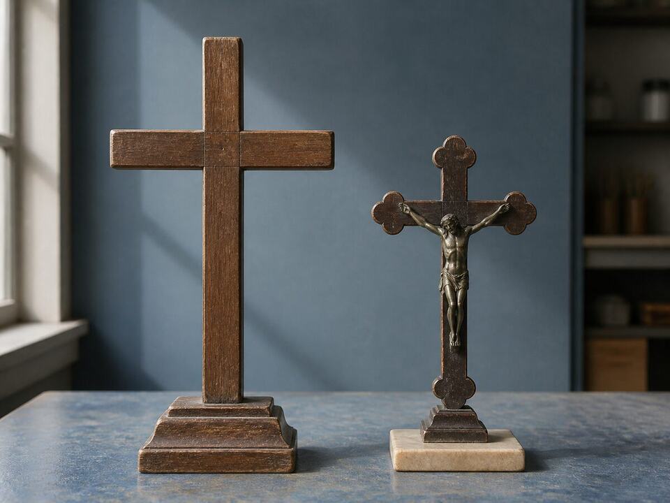 Cross vs crucifix Catholic: a field-note object study